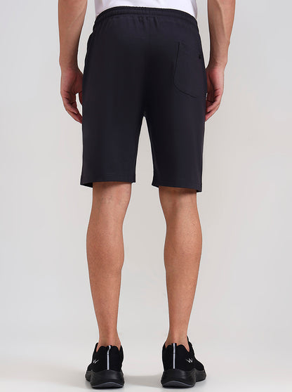 Dark Grey Solid Slim Fit Shorts | JadeBlue