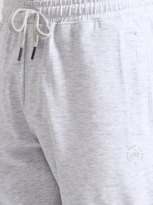 Ecru Solid Slim Fit Track Pant | JadeBlue