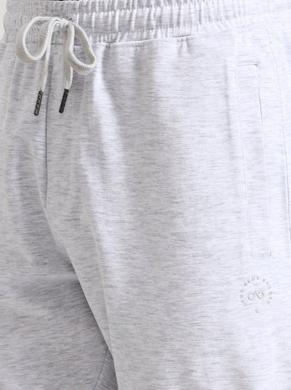 Ecru Solid Slim Fit Track Pant | JadeBlue