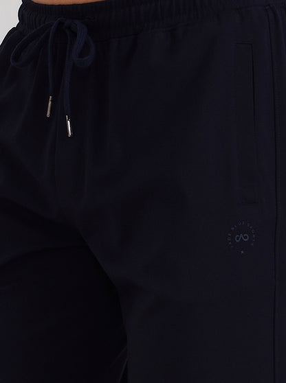 Navy Blue Solid Slim Fit Shorts | JadeBlue