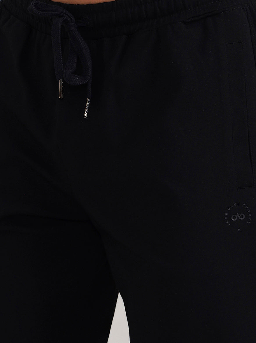 Black Solid Slim Fit Shorts | JadeBlue