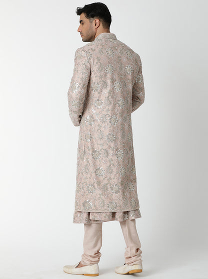 Peach Sherwani | TULA