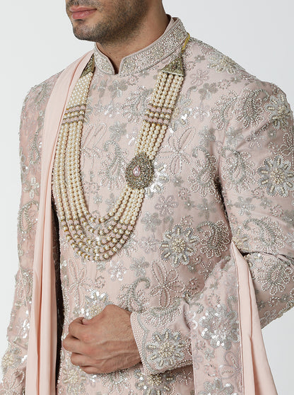 Peach Sherwani | TULA