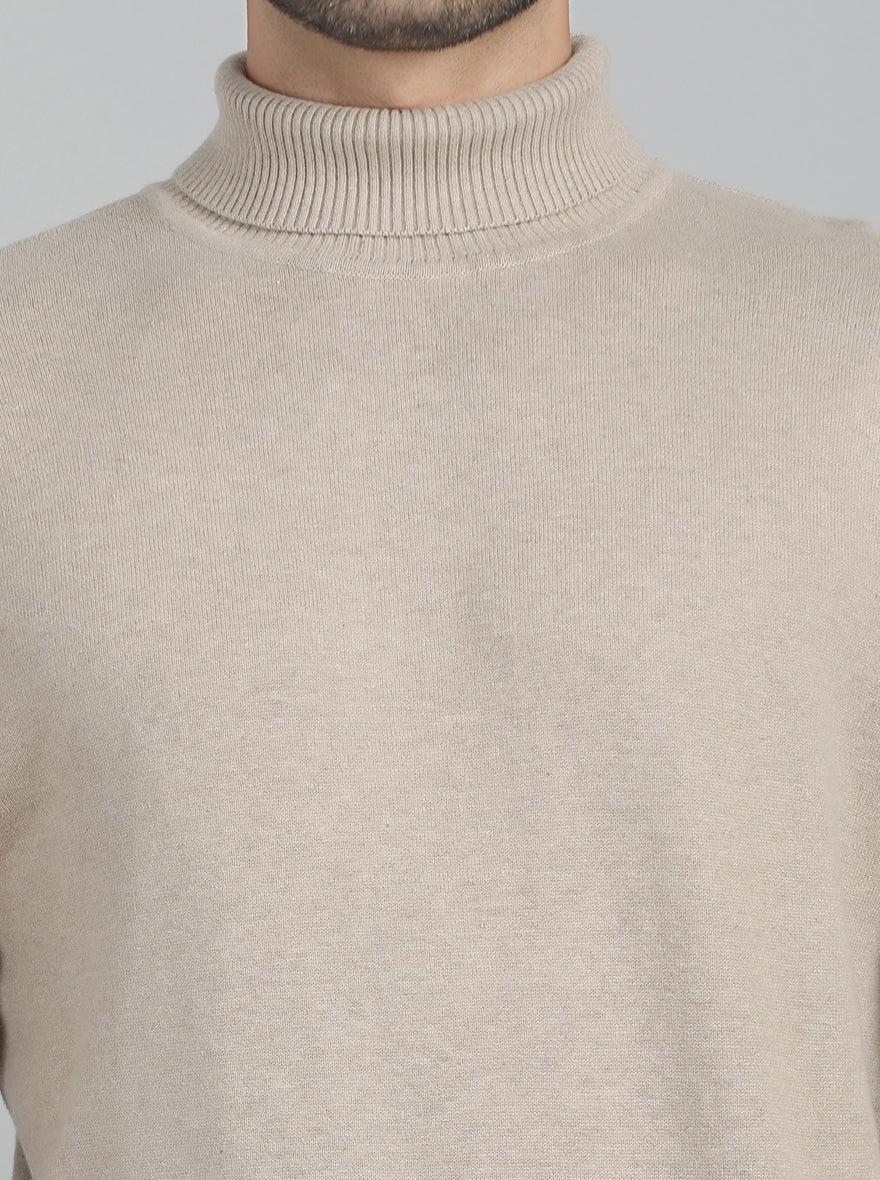 Grey Solid Slim Fit Winter T-Shirt | JadeBlue