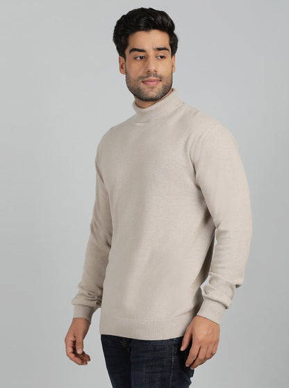 Grey Solid Slim Fit Winter T-Shirt | JadeBlue
