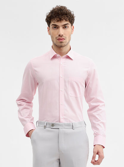 Pink Dobby Slim Fit Formal Shirt | JadeBlue