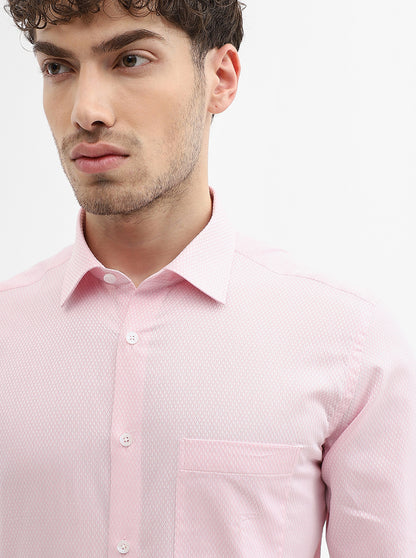 Pink Dobby Slim Fit Formal Shirt | JadeBlue