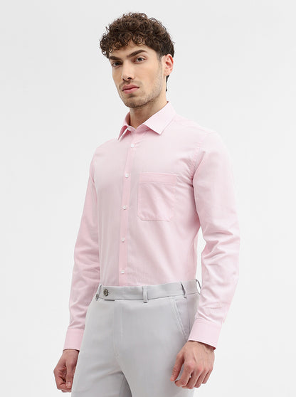 Pink Dobby Slim Fit Formal Shirt | JadeBlue