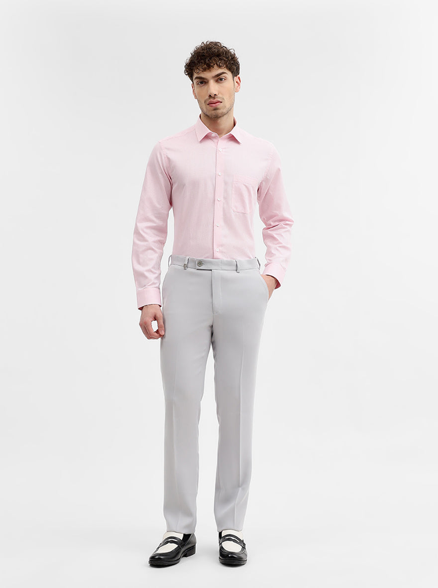 Pink Dobby Slim Fit Formal Shirt | JadeBlue