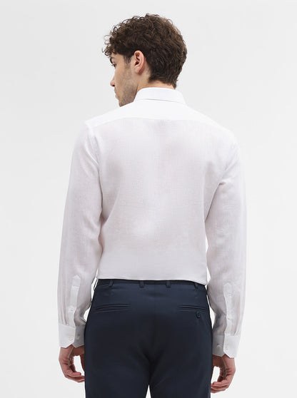 White Solid Slim Fit Formal Shirt | JadeBlue