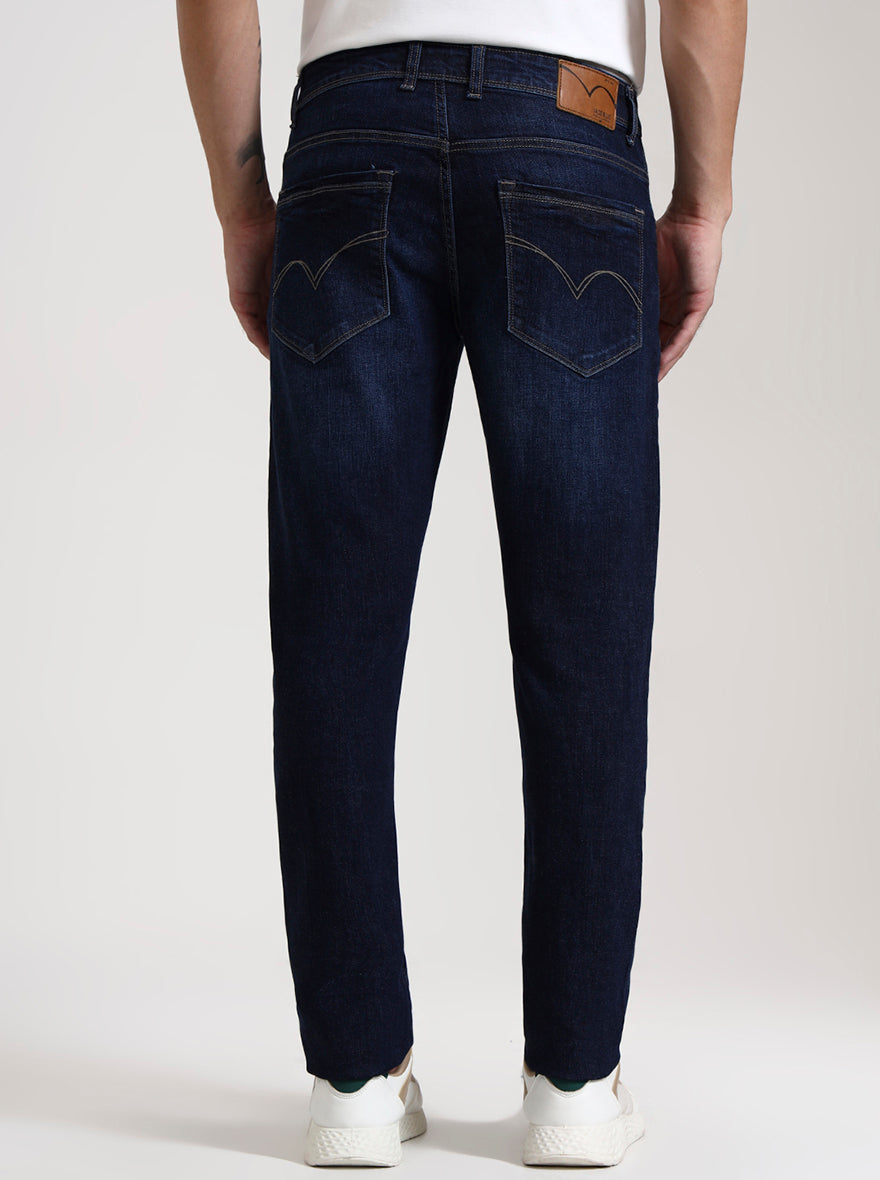 Dark Blue Washed Slim Fit Jeans | JadeBlue