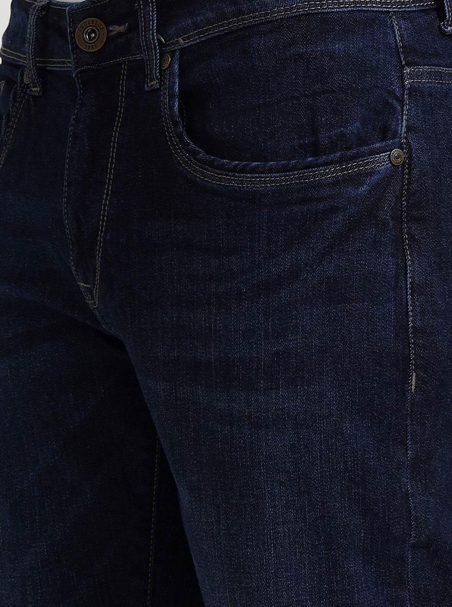 Dark Blue Washed Slim Fit Jeans | JadeBlue