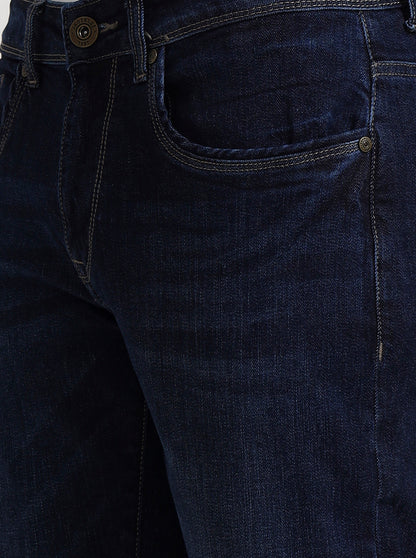 Dark Blue Washed Slim Fit Jeans | JadeBlue
