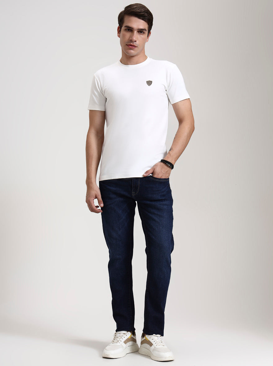 Dark Blue Washed Slim Fit Jeans | JadeBlue