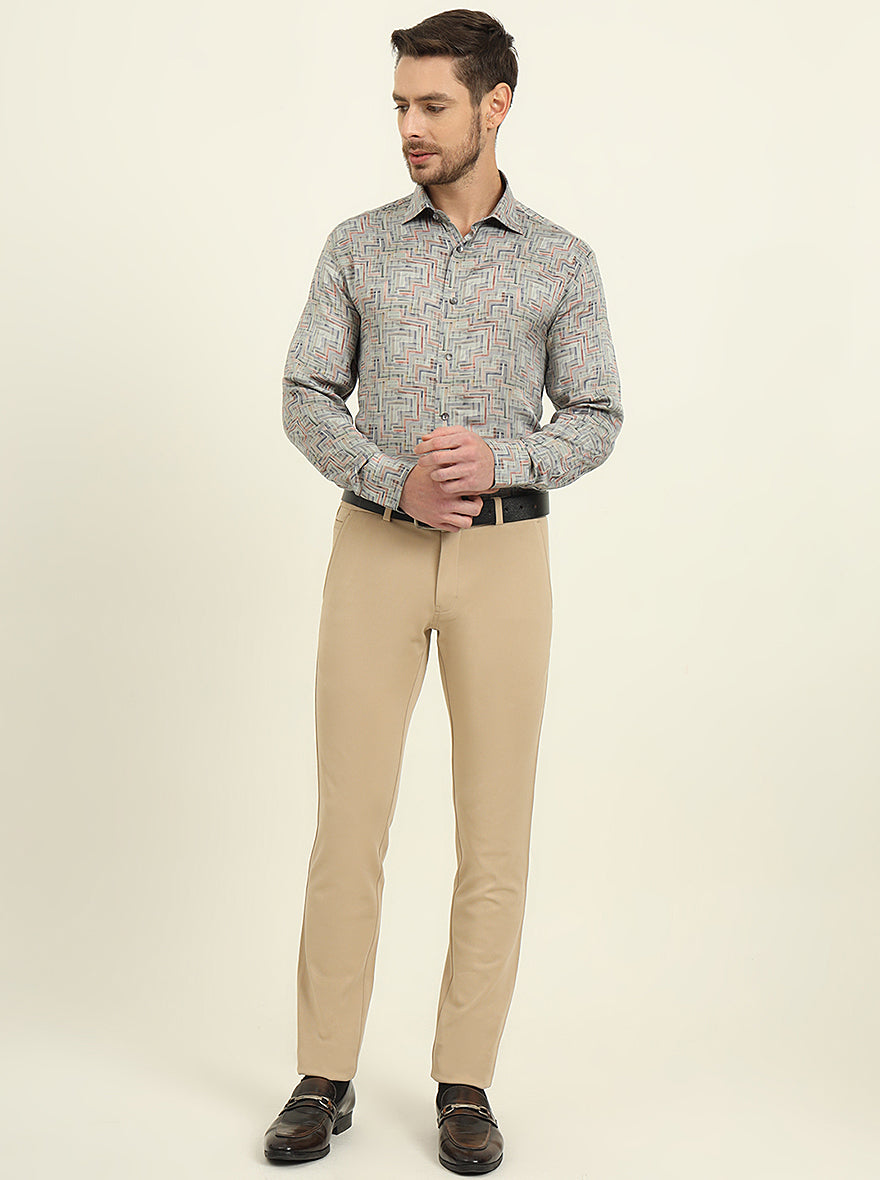 Pista Digital Printed Slim Fit Party Wear Shirt | JadeBlue Super Luxe