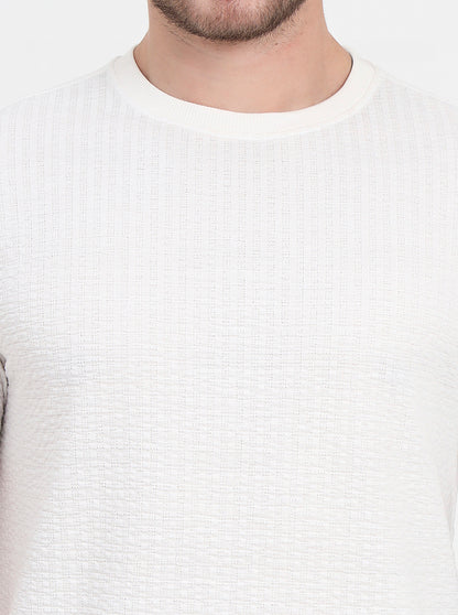 White Solid Slim Fit T-Shirt | JadeBlue
