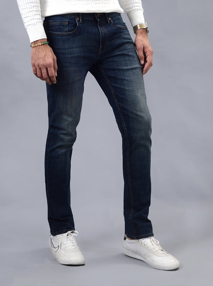 Tinted Blue Washed Slim Fit Jeans | JadeBlue