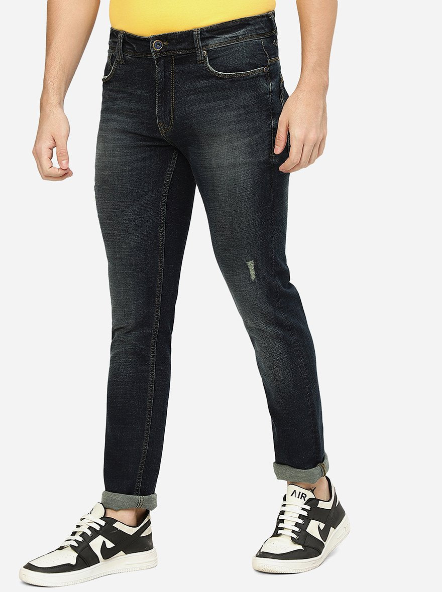 Dark Indigo Washed Slim Fit Jeans | JadeBlue