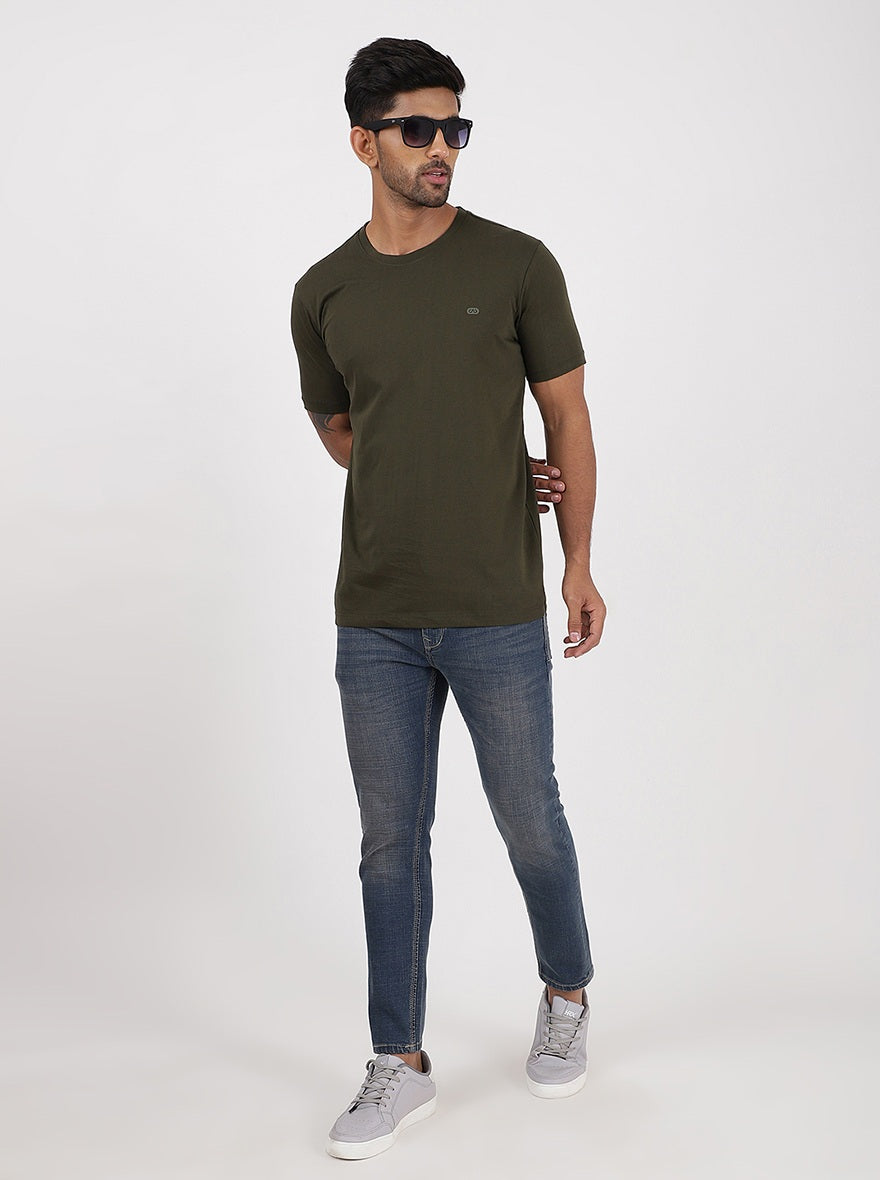 Blue Washed Rider Fit Jeans | JadeBlue