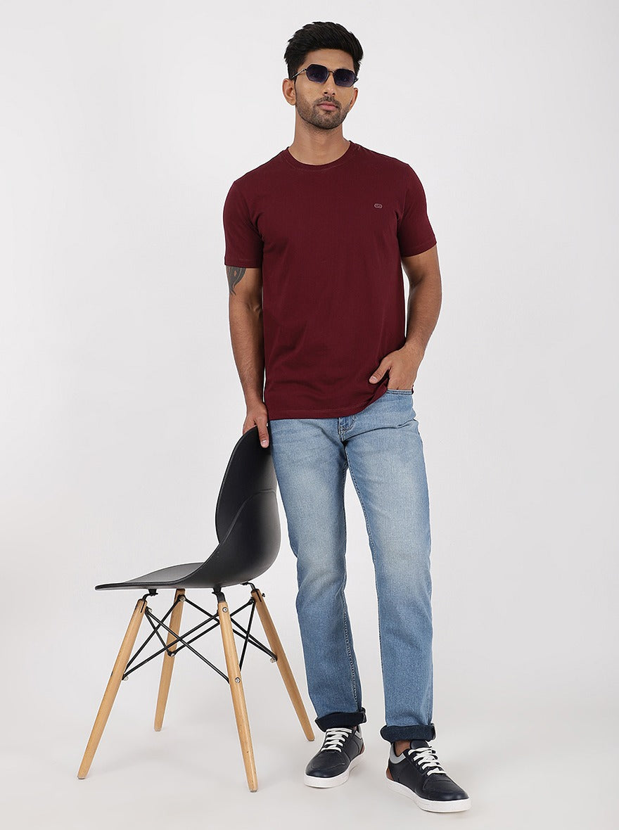Light Blue Washed Straight Fit Jeans | JadeBlue