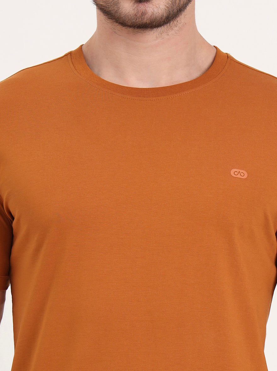 Fabaric Solid Slim Fit T-Shirt | JadeBlue