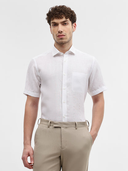 White Striped Slim Fit Formal Shirt | JadeBlue
