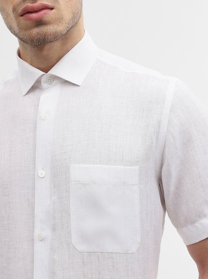 White Striped Slim Fit Formal Shirt | JadeBlue