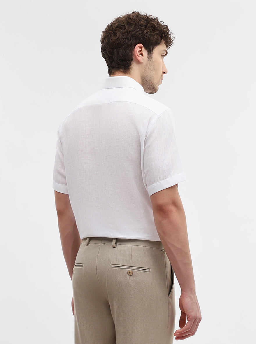 White Striped Slim Fit Formal Shirt | JadeBlue