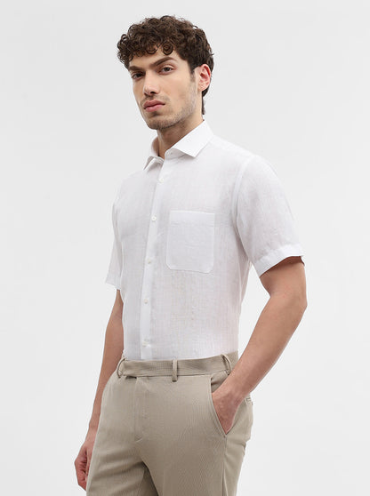White Striped Slim Fit Formal Shirt | JadeBlue