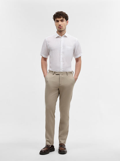 White Striped Slim Fit Formal Shirt | JadeBlue