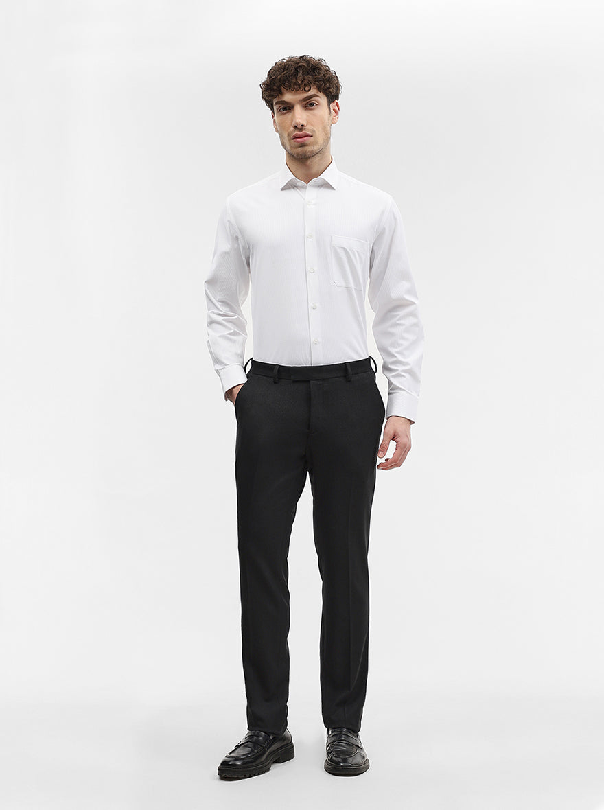 White Solid Regular Fit Formal Shirt | Greenfibre