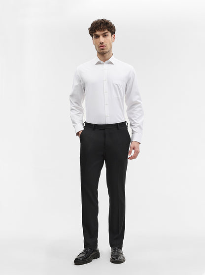 White Solid Regular Fit Formal Shirt | Greenfibre