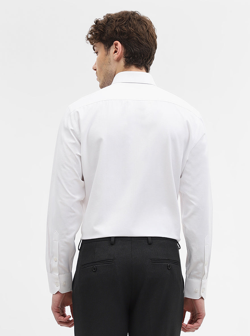 White Solid Regular Fit Formal Shirt | Greenfibre