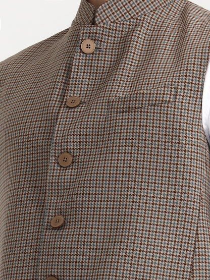 Fawn & Brown Solid  Modi Jacket | JadeBlue