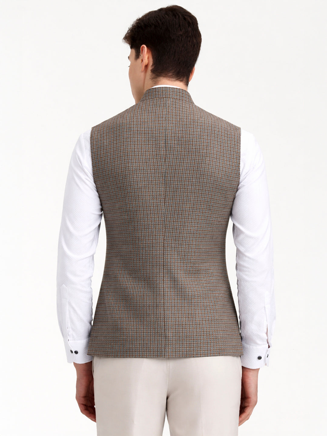 Fawn & Brown Solid  Modi Jacket | JadeBlue