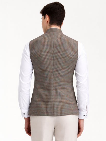 Fawn & Brown Solid  Modi Jacket | JadeBlue