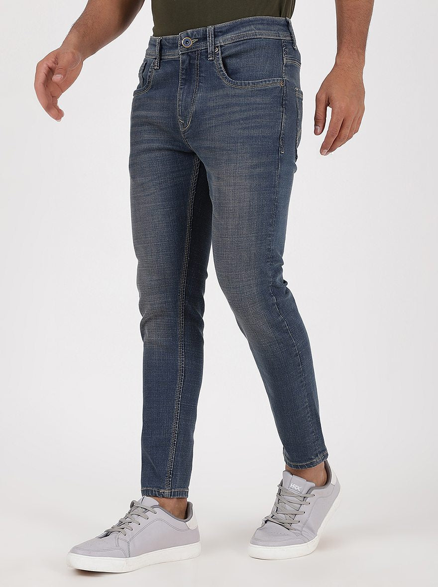 Blue Washed Rider Fit Jeans | JadeBlue