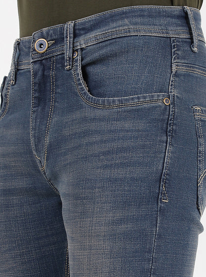 Blue Washed Rider Fit Jeans | JadeBlue