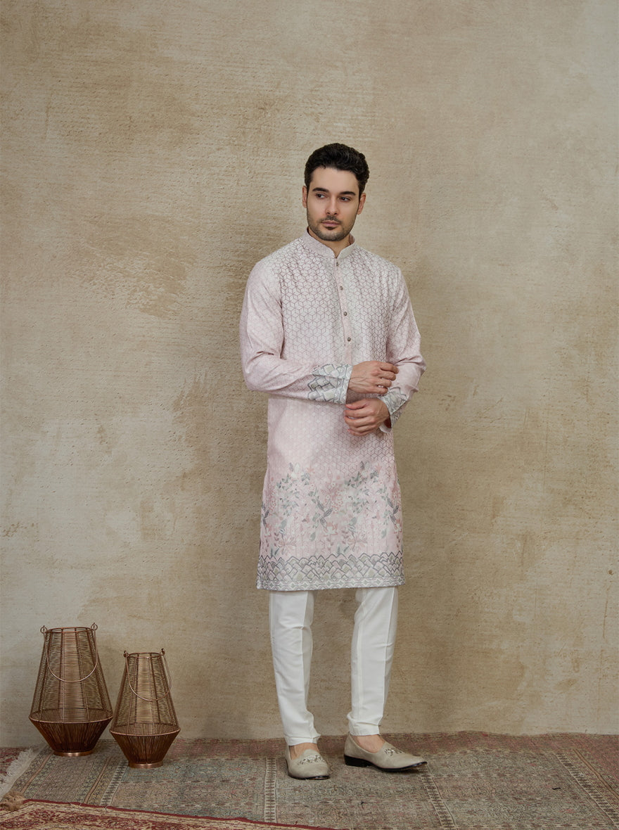 Purple Printed Kurta Pajama | Virasana