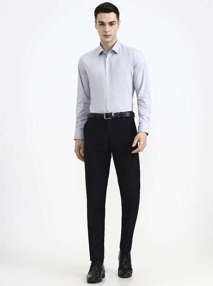 Dark Grey Solid Regular Fit Formal Shirt | JadeBlue