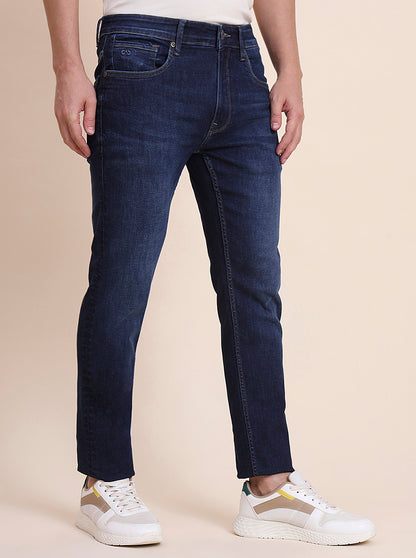 Denim Blue Washed Slim Fit Jeans | JadeBlue