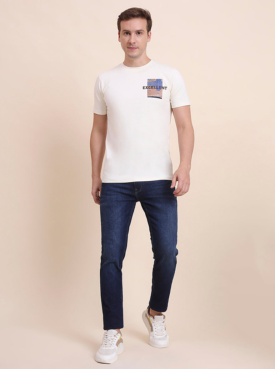 Denim Blue Washed Slim Fit Jeans | JadeBlue
