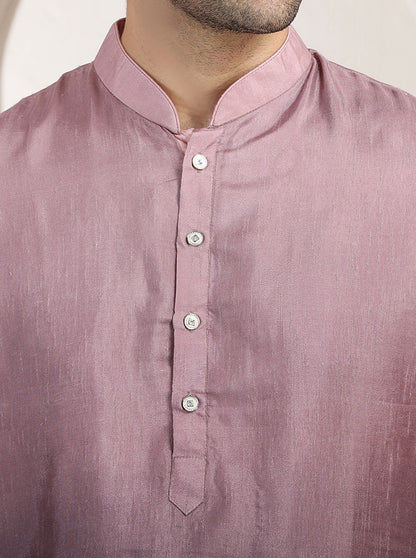 Pink & Wine Embroidered Kurta Pajama | Virasana