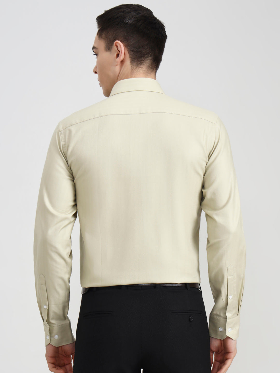 Green Solid Regular Fit Formal Shirt | JadeBlue