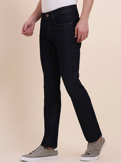 Raw Blue Solid Narrow Fit Jeans | Greenfibre