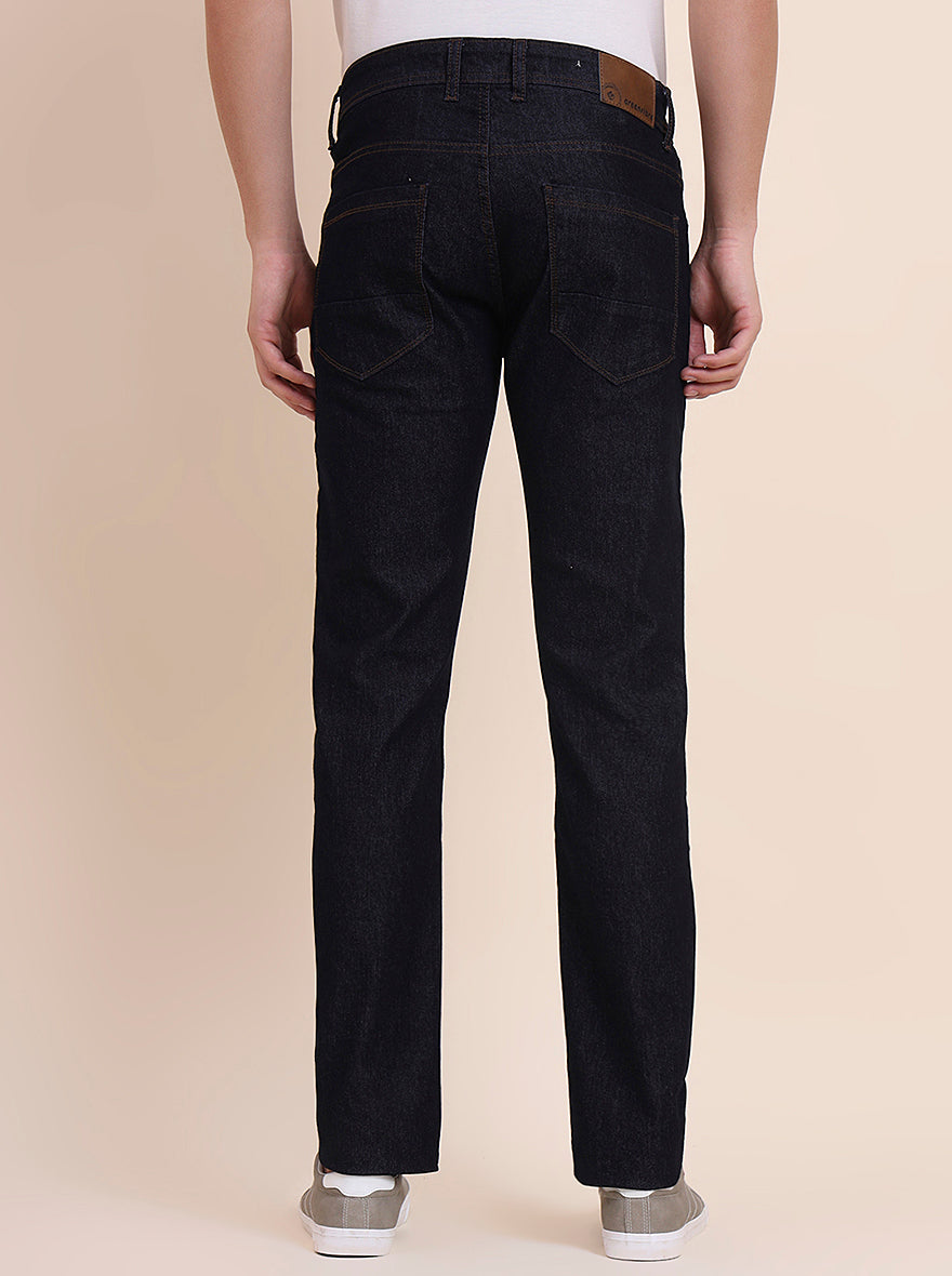 Raw Blue Solid Narrow Fit Jeans | Greenfibre