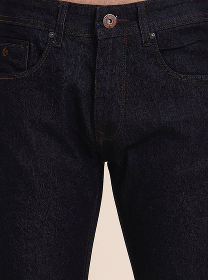 Raw Blue Solid Narrow Fit Jeans | Greenfibre