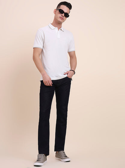 Raw Blue Solid Narrow Fit Jeans | Greenfibre