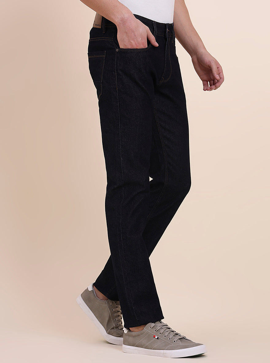 Raw Blue Solid Narrow Fit Jeans | Greenfibre