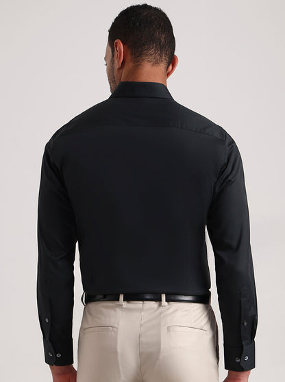Bottle Green Solid Slim Fit Formal Shirt | JadeBlue Super Luxe